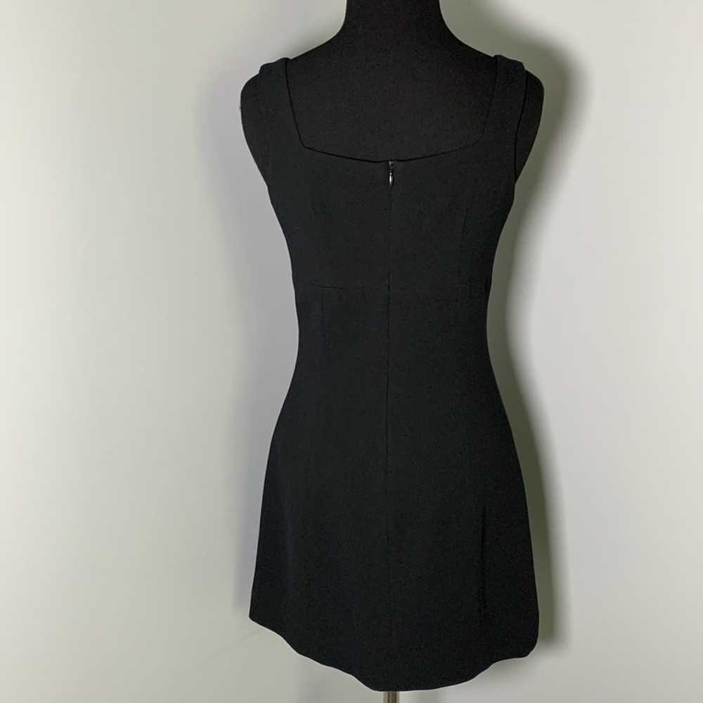 Vintage Bebe Black LBD Mini Tank Dress, Square Neckline, Size 2 - Picture 8 of 16